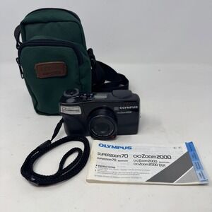 Olympus Infinity Zoom 2000 35mm Film Camera 38-70mm AF Case Manual Tested Woking